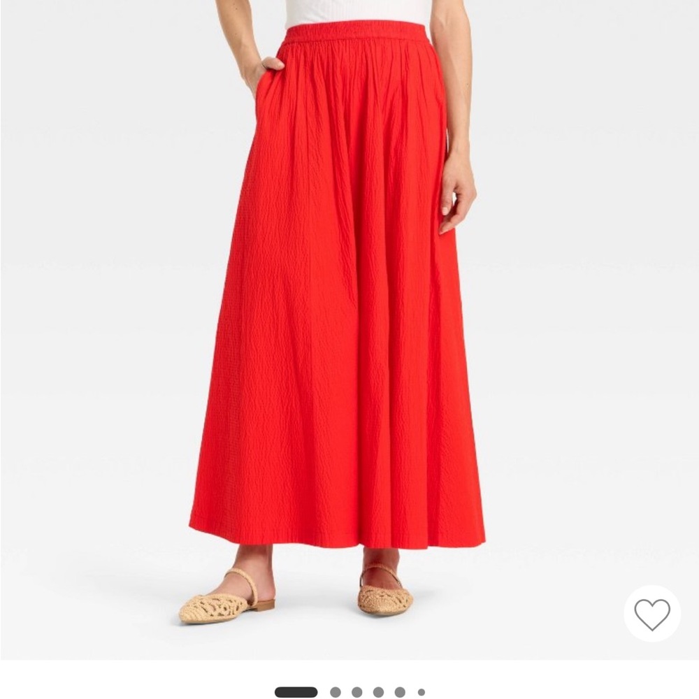 Red Maxi Skirt NWT